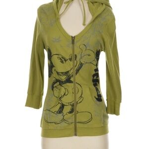 Disney Olive Green Waffle Knit Hoodie